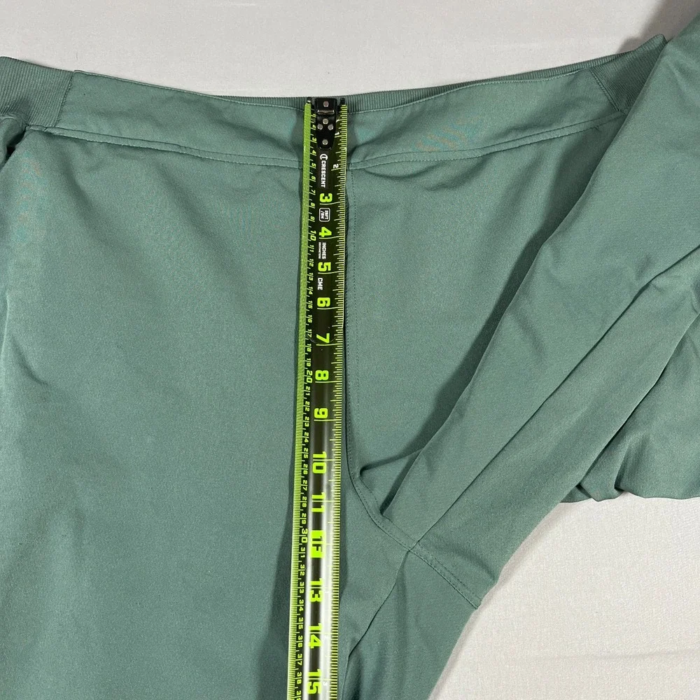 32 Degrees Cool Cropped Pants Womens 2XL Sage Green Stretch High Waisted Pull On